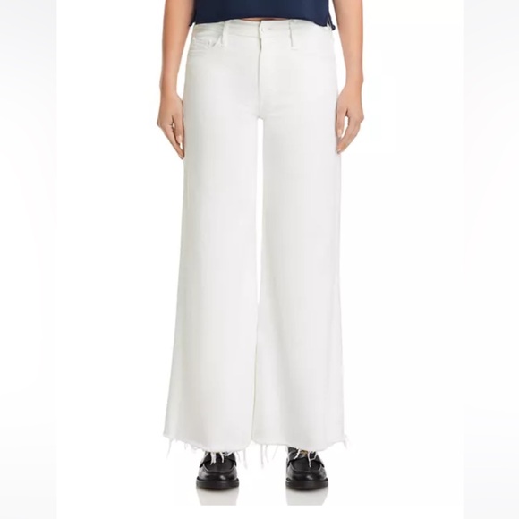 MOTHER THE ROLLER FRAY HIGH RISE WIDE LEGS JEANS IN FAIREST THEM ALL S. 33P - Picture 7 of 9